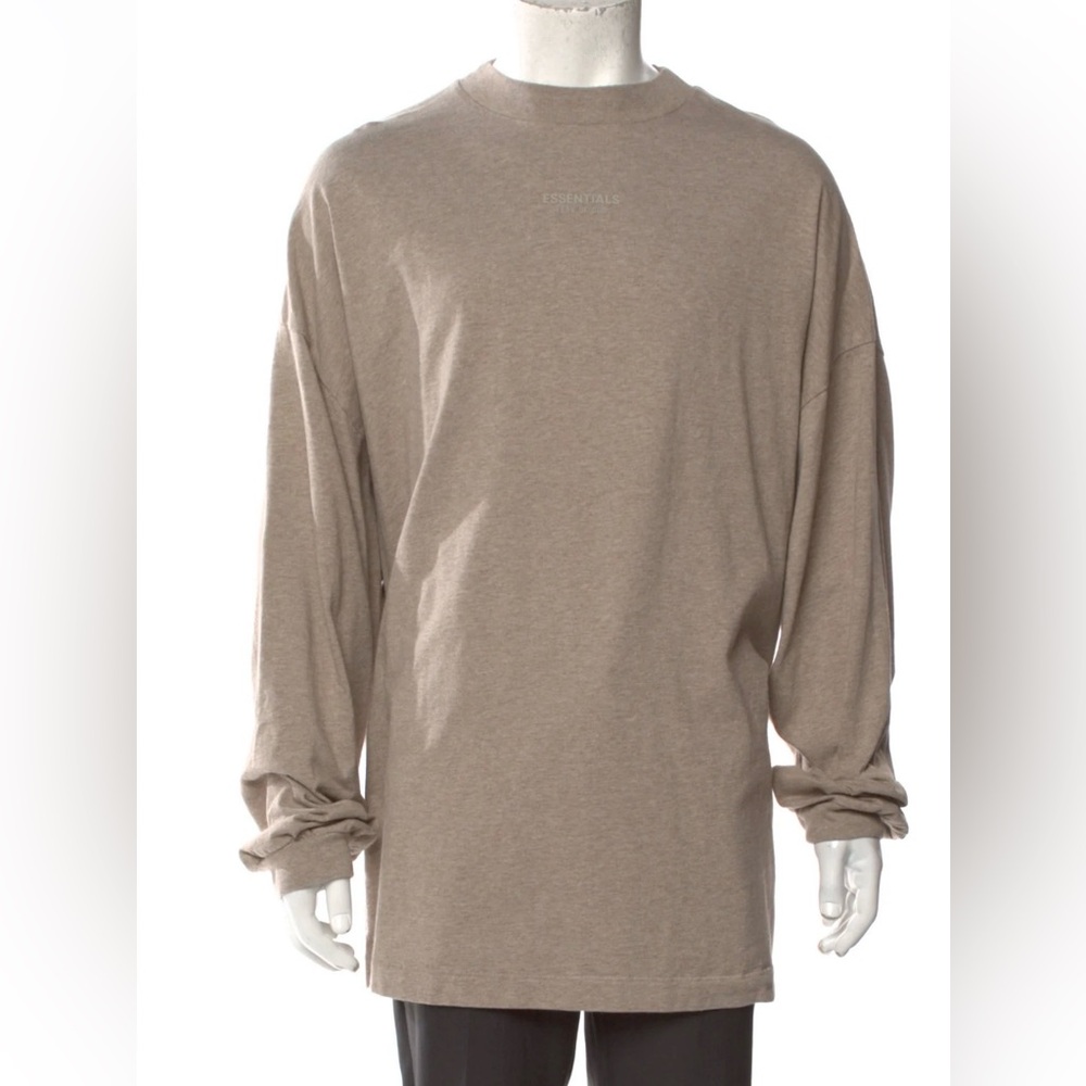Essentials Fear of God Men's Tan Long Sleeve Shirt